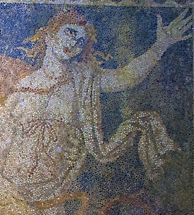 Detailed view of the figure of Persephone
